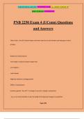 PNB 2250 Exam 4 (UConn) Questions and Answers