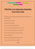 PNB 2250- Core Temperature Regulation Exam Study Guide