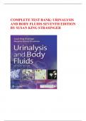 COMPLETE TEST BANK: URINALYSIS AND BODY FLUIDS SEVENTH EDITION BY SUSAN KING STRASINGER