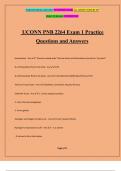 UCONN PNB 2264 Exam 1 Practice Questions and Answers