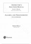 Solution Manual for Algebra and Trigonometry 7th Edition by Robert F. Blitzer, All Chapters 1-11.