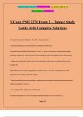 UConn PNB 2274 Exam 2 – Tanner Study Guide with Complete Solutions