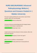 NURS 6501/NURS6501 Advanced Pathophysiology Midterm | Questions and Answers Graded A+ | Walden University