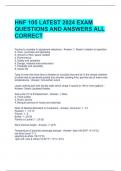 HNF 105 LATEST 2024 EXAM QUESTIONS AND ANSWERS ALL CORRECT 