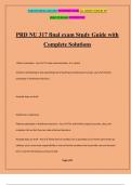 PRD NU 317 final exam Study Guide with Complete Solutions