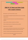 PRD NU 317 final exam Study Guide with Complete Solutions