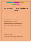 SPE 526 Module 4 Practice Questions and Answers