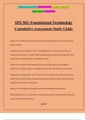 SPE 563: Foundational Terminology Cumulative Assessment Study Guide