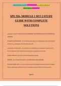 SPE 526- MODULE 1 SET 2 STUDY GUIDE WITH COMPLETE SOLUTIONS