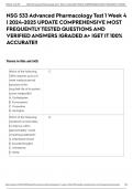 NSG 533 Advanced Pharmacology Test 1 Week 4 | 2024-2025 UPDATE COMPREHENSIVE MOST FREQUENTLY TESTED QUESTIONS AND VERIFIED ANSWERS |GRADED A+ |GET IT 100% ACCURATE!!