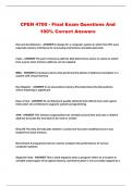 CPEN 4700 - Final Exam Questions And 100% Correct Answers