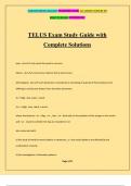 TELUS Exam Study Guide with Complete Solutions