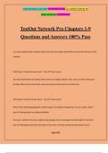 TestOut Network Pro Chapters 1-9 Questions and Answers 100% Pass