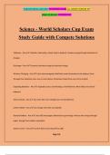 Science - World Scholars Cup Exam Study Guide with Compete Solutions