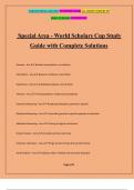 Special Area - World Scholars Cup Study Guide with Complete Solutions