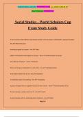 Social Studies - World Scholars Cup Exam Study Guide