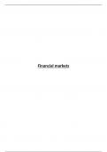 Samenvatting -  Financial Markets