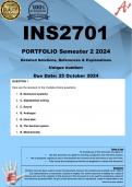 INS2701 PORTFOLIO (COMPLETE ANSWERS) Semester 2 2024 - DUE 25 October 2024