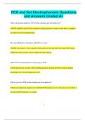 PCR and Gel Electrophoresis Questions  and Answers Graded A+