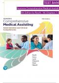 Test Bank For Pearson's Comprehensive Medical Assisting, 5th Edition by Kristiana Sue M. Routh, Diana Garza, Jennifer Lamé, Joseph J. Mistovich, Jahangir Moini, Jamie Nguyen Chapter 1-57