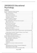 Samenvatting Human Learning -  Educational Psychology (200300103)