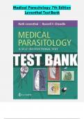 TEST BANK for Medical Parasitology: A Self-Instructional Text, 7th Edition by Leventhal; Cheadle, All 11 Chapters Covered, Verified Latest Edition