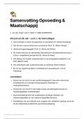 Samenvatting Opvoeding & Maatschappij (O&M) -  alle tentamenstof - Universiteit Utrecht 