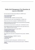 Publix Deli Management Test Questions & Answers 2024/2025