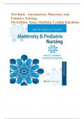 Test Bank - Introductory Maternity and Pediatric Nursing, (5th Edition 2024) by  Nancy Hatfield Cynthia Kincheloe| Updated