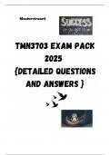 TMN3703 EXAM PACK 2025  {DETAILED QUESTIONS AND ANSWERS }