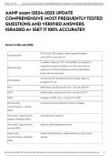 AANP exam |2024-2025 UPDATE COMPREHENSIVE MOST FREQUENTLY TESTED QUESTIONS AND VERIFIED ANSWERS |GRADED A+ |GET IT 100% ACCURATE!!