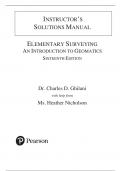 solution manual Elementary Surveying An Introduction to Geomatics Ghilani 16th edition