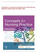 Test Bank for Concepts for Nursing Practice (3rd Ed) By Jean Giddens