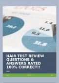 HAIR TEST REVIEW QUESTIONS & ANSWERS RATED 100% CORRECT!!