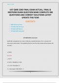 UCF QMB 3200 EXAM ACTUAL, FINAL & MIDTERM EXAM QUESTION BANK COMPLETE 400 QUESTIONS AND CORRECT SOLUTIONS LATEST UPDATE THIS YEAR