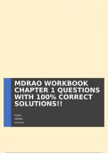 MDRAO WORKBOOK CHAPTER 1 QUESTIONS WITH 100% CORRECT SOLUTIONS!!