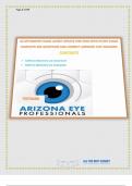 AZ OPTOMETRY EXAM LATEST UPDATE THIS YEAR WITH STUDY GUIDE COMPLETE 300 QUESTIONS AND CORRECT ANSWERS JUST RELEASED