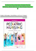 Test Bank - Wong’s Essentials of Pediatric Nursing, 11th Edition (Hockenberry, 2022), Chapter 1-31 | All Chapters