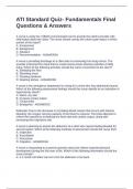 ATI Standard Quiz- Fundamentals Final Questions & Answers