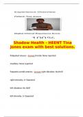   Shadow Health - HEENT Tina Jones exam with best solutions.  Palapated sinuses - Answer frontal: None reported  maxillary: None reported  Palpated carotid arteries - Answer right vibration: No thrill  right intensity: 2+ Expected  left vibration: No thri