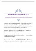 PEREGRINE TEST PRACTICE WITH GUARANTEED ACCURATE ANSWERS |VERIFIED