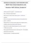 BCOT Test 3 Exam Questions and Answers 100% Solved | Graded A+