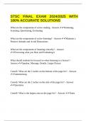  STSC FINAL EXAM 2024/2025 WITH 100% ACCURATE SOLUTIONS