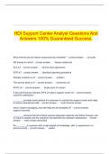   HDI Support Center Analyst Questions And Answers 100% Guaranteed Success.