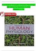 TEST BANK For Principles of Human Physiology, 6th Edition by Stanfield, Verified Chapters 1 - 24 Complete A+ Guide ISBN:9780134169804 Newest Version 2024 Instant Pdf Download 