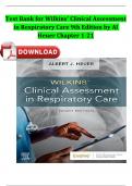 Test Bank For Wilkins' Clinical Assessment in Respiratory Care 9th Edition By Al Heuer All Chapters 1-21 Complete A+ Guide ISBN:9780323696999 Newest Version 2024 Instant Pdf Download 