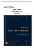 SOLUTION MANUAL For Law for Business, 15th Edition By A. James Barnes, Timothy Lemper, All Chapters 1 to 47 complete Verified editon ISBN: 9781265676100