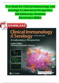 Test Bank For Clinical Immunology and Serology A Laboratory Perspective Fifth Edition by Christine Dorresteyn Miller All Chapters Complete A+ Guide ISBN:9780803694408 Newest Version 2024 Instant Pdf Download 