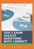 TUV-2 EXAM 2024/25 QUESTIONS WITH CORRECT ANSWERS!!