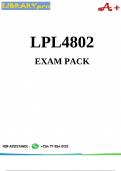 LPL4802 Exam Pack 2024